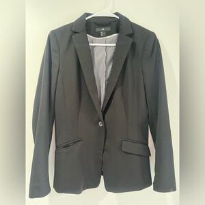 H&M Black Jacket with Striped Interior